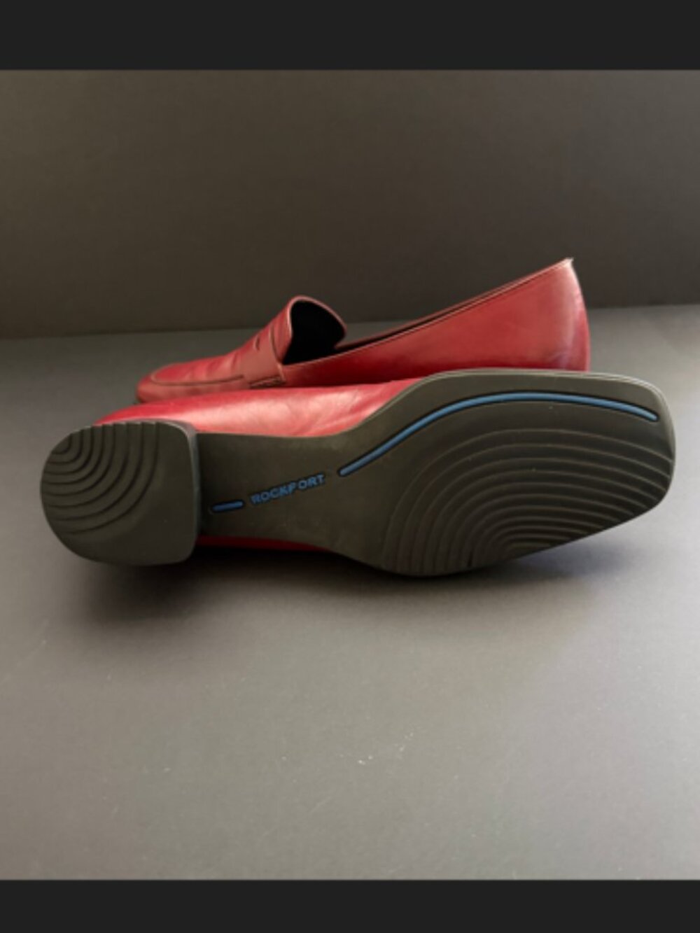 Rockport Womens Penny Loafer Shoes 8M Red Leather - Picture 7 of 9